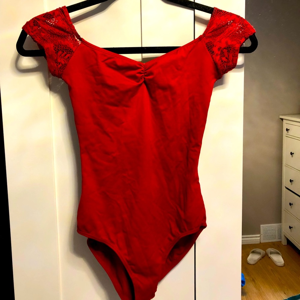 Red Ballet Bodysuit KH Martin Size 4